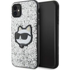 Karl Lagerfeld Etui Karl Lagerfeld KLHCN61G2CPS Apple iPhone 11/XR srebrny/silver hardcase Glitter Choupette Patch