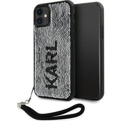 Karl Lagerfeld Etui Karl Lagerfeld KLHCN61PSQRKS Apple iPhone 11/XR srebrny/silver hardcase Sequins Cord