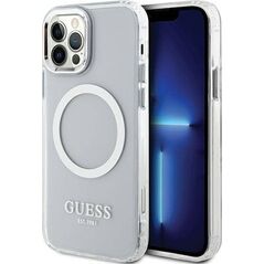 Guess Etui Guess GUHMP12MHTRMS Apple iPhone 12/12 Pro srebrny/silver hard case Metal Outline Magsafe