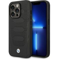 BMW Etui BMW BMHCP14X22RPSK iPhone 14 Pro Max 6,7" czarny/black Leather Seats Pattern