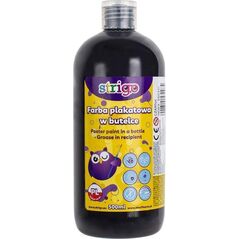 Strigo Farba plakatowa STRIGO w butelce, 500 ml czarna