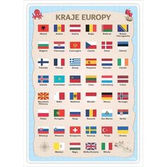 LearnHow Plakat edukacyjny - Kraje Europy A3