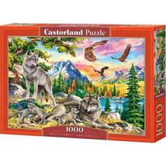Castorland Puzzle 1000 element?w Wilcza rodzina i or?y