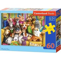 Castorland Puzzle 60 element?w Weso?e zwierz?tka