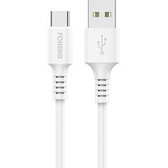 Kabel USB Foneng USB-A - USB-C 1 m Biały (X85 Type-C)