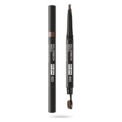 Pupa Pupa, Full, Paraben-Free, Definer, Double-Ended, Eyebrow Cream Pencil & Brush 2-In-1, 003, Dark Brown, 0.2 g For Women