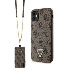 Guess Etui Guess GUHCN61P4TDSCPW Apple iPhone 11/XR hardcase Crossbody 4G Metal Logo brązowy/brown