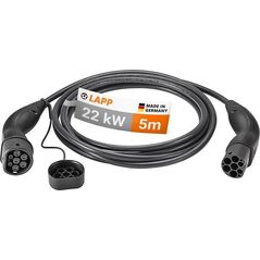 Kabel do ładowania samochodów LAPP Typu 2, do 22 kW, 5 m, czarny (5555934003)