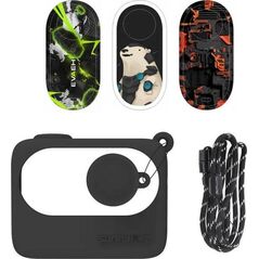 SunnyLife Zabezpieczające etui Sunnylife Insta360 GO 3 Czarne z naklejkami