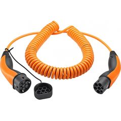 Kabel do ładowania samochodów LAPP spiralny Typu 2, do 11 kW, 5 m, pomarańczowy (5555936025)