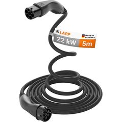 Kabel do ładowania samochodów LAPP Helix Typu 2, do 22 kW, 5 m, czarny (5555935003)