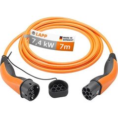 Kabel do ładowania samochodów LAPP Typu 2, do 7,4 kW, 7 m, pomarańczowy (5555934030)