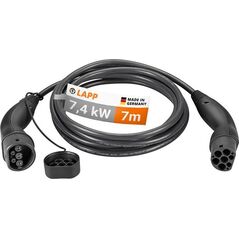 Kabel do ładowania samochodów LAPP Typu 2, do 7,4 kW, 7 m, czarny (5555934006)