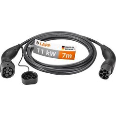 Kabel do ładowania samochodów LAPP Typu 2, do 11 kW, 7 m, czarny (5555934005)