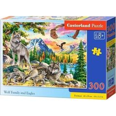 Castorland Puzzle 300 Wolf Family and Eagles CASTOR