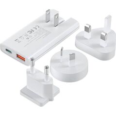 Ładowarka Choetech Mini ładowarka sieciowa podróżna Choetech PD6011 PD65W GaN slim USB-A+C (biała)