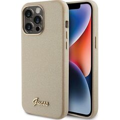 Guess Guess GUHCP15LPGMCSD iPhone 15 Pro 6.1" złoty/light gold hardcase Glitter Glossy Script