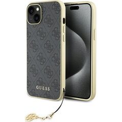 Guess Guess GUHCP15MGF4GGR iPhone 15 Plus 6.7" szary/grey hardcase 4G Charms Collection