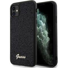 Guess Guess GUHCN61PMSDGSK iPhone 11 / Xr 6.1" czarny/black hardcase Disco Metal Script