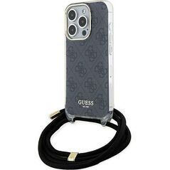 Guess Guess GUHCP15LHC4SEK iPhone 15 Pro 6.1" czarny/black hardcase Crossbody Cord 4G Print
