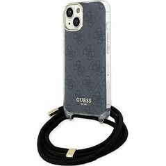 Guess Guess GUHCP15SHC4SEK iPhone 15 / 14 / 13 6.1" czarny/black hardcase Crossbody Cord 4G Print