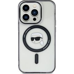 Karl Lagerfeld Karl Lagerfeld KLHMP15SHKHNOTK iPhone 15 6.1" transparent hardcase IML Karl`s Head MagSafe