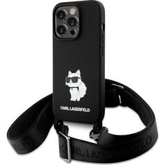 Karl Lagerfeld Karl Lagerfeld KLHCP15XSCBSCNK iPhone 15 Pro Max 6.7" hardcase czarny/black Crossbody Silicone Choupette