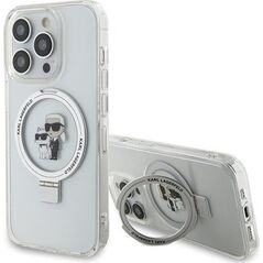Karl Lagerfeld Karl Lagerfeld KLHMP14LHMRSKCH iPhone 14 Pro 6.1" bialy/white hardcase Ring Stand Karl&Choupettte MagSafe