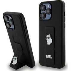 Karl Lagerfeld Karl Lagerfeld KLHCP13LGSACHPK iPhone 13 Pro / 13 6.1" czarny/black hardcase Gripstand Saffiano Choupette Pins