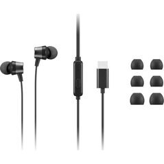 Słuchawki Lenovo Lenovo 4XD1J77351 słuchawki/zestaw słuchawkowy Przewodowa Douszny Biuro/centrum telefoniczne USB Type-C Czarny