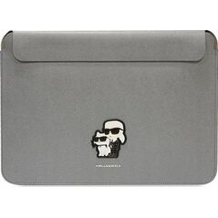 Karl Lagerfeld Karl Lagerfeld Sleeve KLCS16SAKCPMG 16" srebrny/silver Saffiano Karl&Choupette