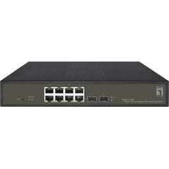 Switch LevelOne LevelOne GES-2110P łącza sieciowe Zarządzany L2 Gigabit Ethernet (10/100/1000) Obsługa PoE Czarny