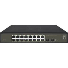 Switch LevelOne LevelOne GES-2118 łącza sieciowe Zarządzany L2 Gigabit Ethernet (10/100/1000) Czarny