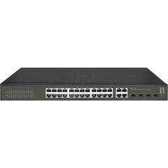 Switch LevelOne LevelOne GES-2128 łącza sieciowe Zarządzany L2 Gigabit Ethernet (10/100/1000) Czarny