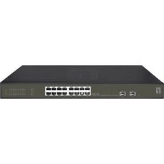 Switch LevelOne LevelOne Switch 16x GE GES-2118P 2xGSFP 19" 230W 16xPoE+