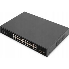 Switch Digitus DIGITUS Switch 16+2Port 2Gigabit SFP PoE schwarz