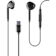 Słuchawki Cellular Line Cellularline USB-C Kopfhörer mit Mikrofon Schwarz