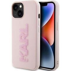 Karl Lagerfeld Karl Lagerfeld Klhcp15M3Dmbkcp Iphone 15 Plus / 14 Plus 6.7" Różowy/Pink Hardcase 3D Rubber Glitter Logo