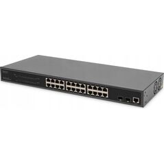 Switch Digitus Digitus 24-portowy zarządzany przełącznik gigabitowy Ethernet PoE L2