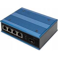 Switch Digitus Digitus 4-portowy przełącznik sieciowy Fast Ethernet PoE, przemysłowy, niezarządzany, 1 łącze SFP