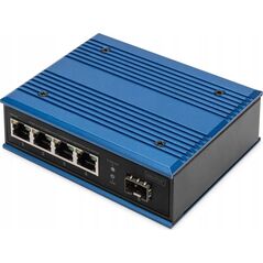 Switch Digitus Digitus 4-portowy przełącznik sieciowy Gigabit Ethernet PoE, przemysłowy, niezarządzany, 1 łącze SFP