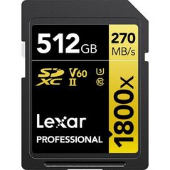 Karta Lexar Professional 1800x SDXC 512 GB Class 10 UHS-II/U3 V60 (LSD1800512G-BNNNG)