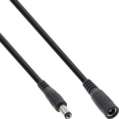 Kabel zasilający InLine InLine® DC extension cable, DC plug male/female 5.5x2.1mm, 1m