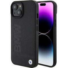 BMW BMW Leather Hot Stamp MagSafe - Etui iPhone 15 (Czarny)