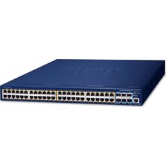 Planet PLANET SGS-6310-48P6XR łącza sieciowe Zarządzany L3 Gigabit Ethernet (10/100/1000) Obsługa PoE 1U Niebieski