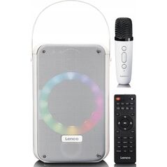 Głośnik Lenco LENCO BTC-060 Bluetooth-Lautsprecher Karaokefunktion weiß