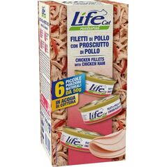 Life Pet Care Life Cat Karma Mokra dla Kota Kurczak Szynka 6x50g
