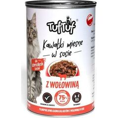 BULT TUF TUF Karma dla kota Kawałki Mięsne z Wołowiną 415g