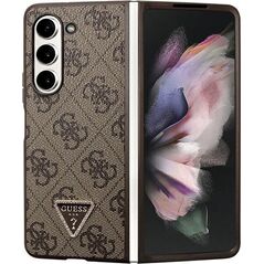 Guess Guess GUHCZFD5P4TDPW F946 Z Fold5 brązowy/brown hardcase Leather 4G Triangle Strass