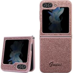 Guess Etui Guess GUHCZF5HGGSHP Samsung Galaxy Z Flip 5 hardcase Glitter Script różowy/pink
